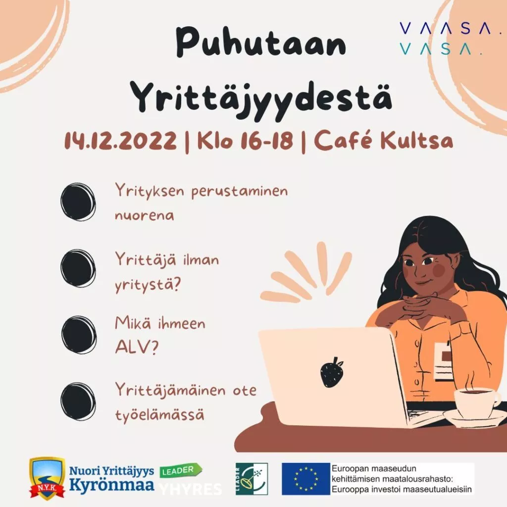 Mitä kaikkea on yrittäjyys? -teemailta 14.12. klo 16-18